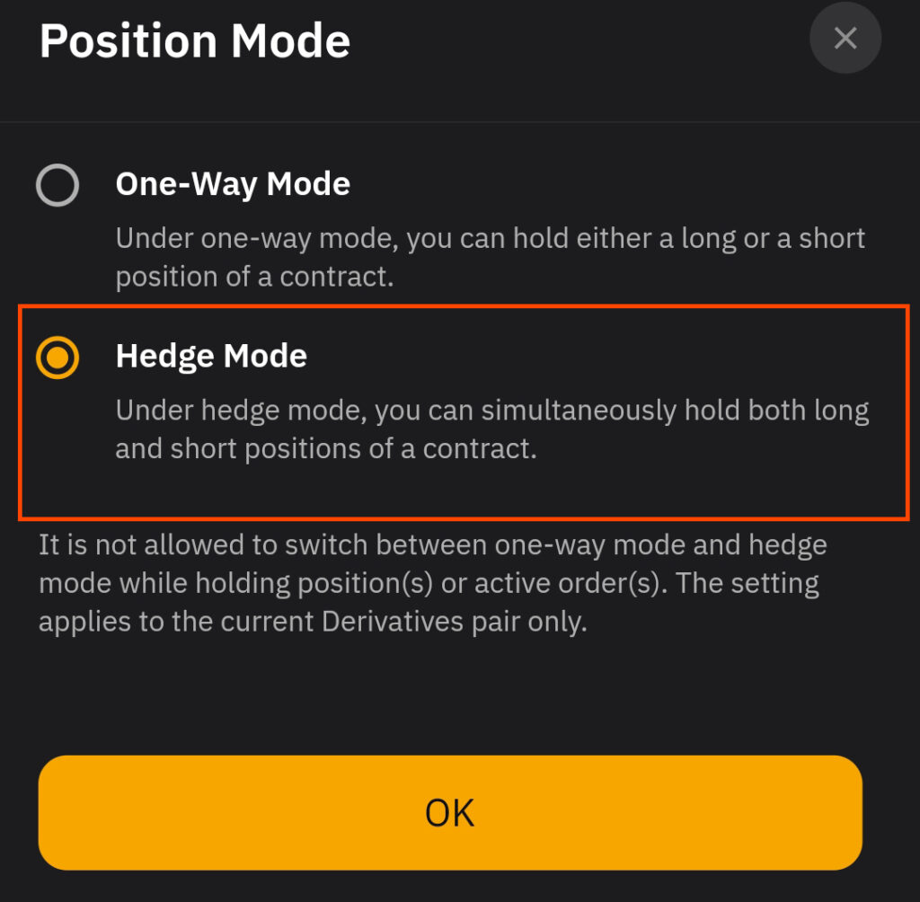 바이비트 양방향 설정 방법 | Open, Close 10초 설정! 10 Hedge Mode 선택 (양방향)
