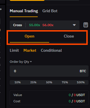 바이비트 Open close