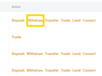 Withdraw 클릭