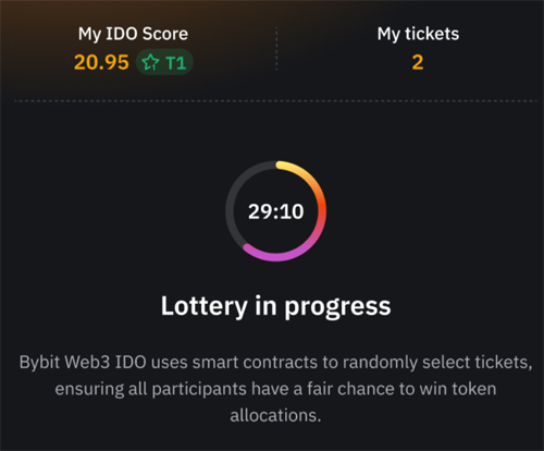 Bybit Web3 IDO 2.0 참여 방법 5단계 따라하기 5 My IDO Score