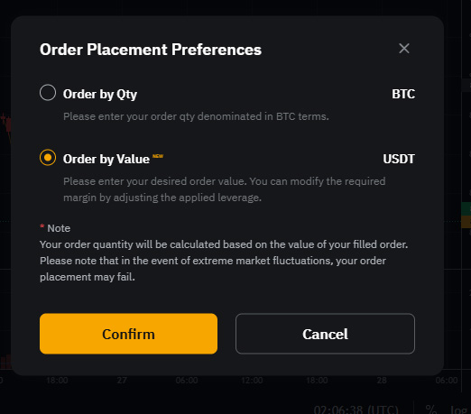 Order by Value (USDT), Order by Qty (BTC) 2가지 차이 설명 4 Order by Value